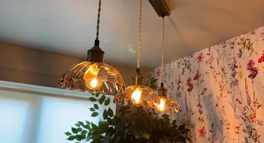 Decorative light fitting installed by A Bathe Electrics in Birmingham